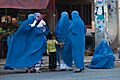 Burqa women waiting, Herat, Afghanistan