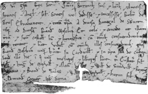 Charter of David I, King of Scotland to Robert de Brus