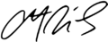 Chris Martin signature (vector)