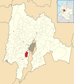 Location of the municipality and town of Sibaté in the Cundinamarca Department of Colombia