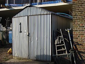 Corrugated iron shed
