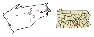 Location of Mechanicsburg in Cumberland County, Pennsylvania.