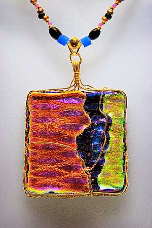 Dichroic glass pendant