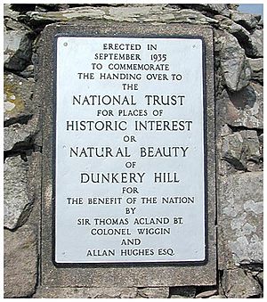 Dunkery plaque