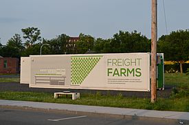 Freight Farms project, Holyoke, Massachusetts