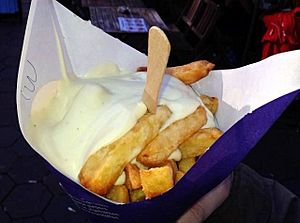 Fries with weed sauce in Amsterdam