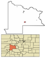 Gunnison County Colorado Incorporated and Unincorporated areas Gunnison Highlighted 0833640