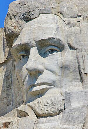 Head of Abraham Lincoln at Mount Rushmore