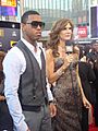 Julie Moran with Jeremih at the 2009 American Music Awards