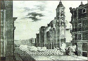 La Profesa Church in 1847 (Mexico City)