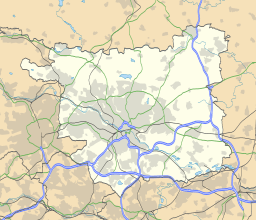 Relief map of Leeds, West Yorkshire