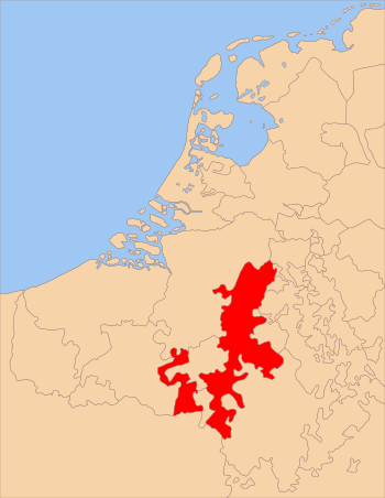 The Prince-Bishopric of Liège around 1350.