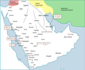 Map of Arabia 600 AD
