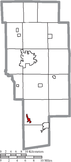 Location of Perrysville in Ashland County
