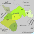 Mapa de l'Alcoià