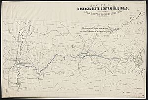 Massachusetts Central Railroad 1871 Map