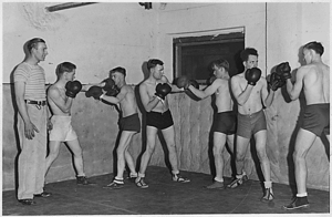National Youth Administration WPA boxing lessons YMCA Boise ID 1936