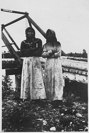 Native women near Copper Center, Alaska. Same source as photo ^966. - NARA - 297808