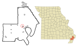 Location of North Lilbourn, Missouri