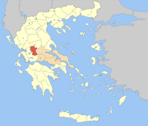 Evrytania within Greece