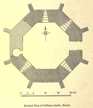 Odiham Castle plan 1872