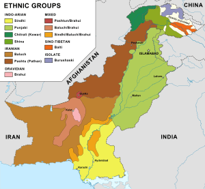 Pakistan ethnic map