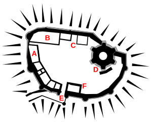 Plan of Conisbrough Castle, early 13th century