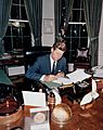 President Kennedy - signing Cuba Quarantine Proclamation