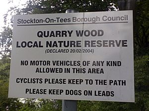 Quarry wood sign