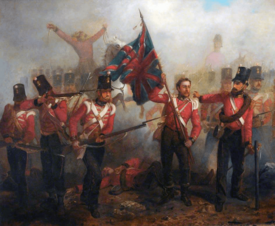 Sergeant Luke O'Connor Winning the Victoria Cross at the Battle of Alma.png