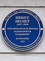 Sidney Bechet 1897-1959 New Orleans Jazz Pioneer Saxophonist & Clarinetist lived here 1922