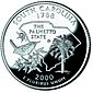 South Carolina quarter dollar coin