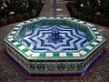 Star fountain in a garden that appears in the digital catalog for Malibu Ceramic Works