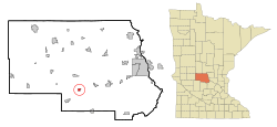 Location of Roscoewithin Stearns County, Minnesota