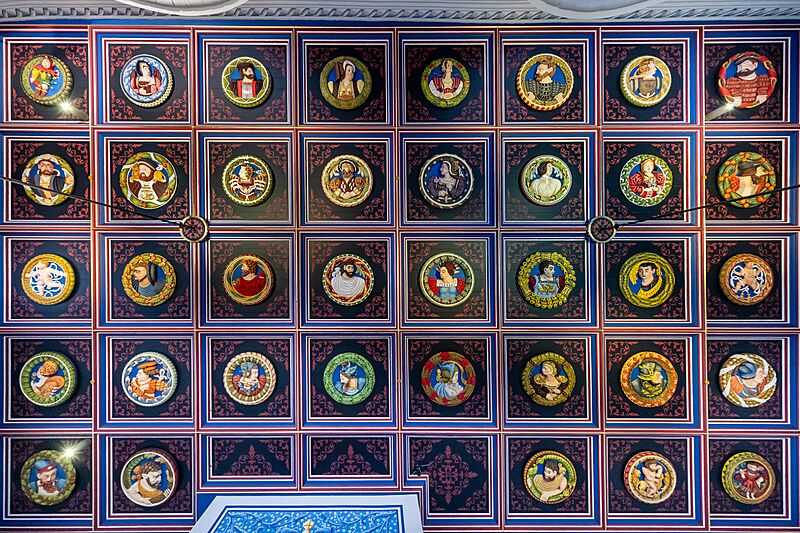 Stirling Castle ceiling heads