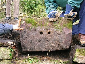 Stone railway sleeper block