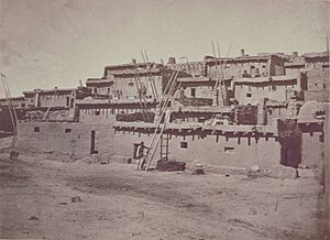Timothy H. O'Sullivan - Section of South Side of Zuni Pueblo - GEH .197900140050