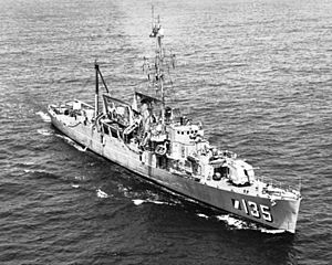 USS Weiss (APD-135) underway, circa in 1950s