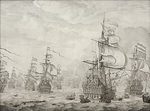 Willem van de Velde the Elder - The Capture of the Royal Prince during the Four Days' Battle 1666