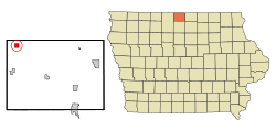 Location of Rake, Iowa