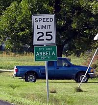 City limits of Arbela, Missouri