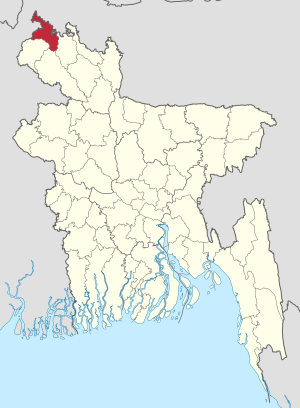 Location of Panchagarh in Bangladesh