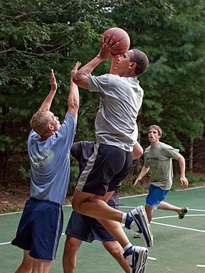 Barack Obama basketball at Martha's Vineyard