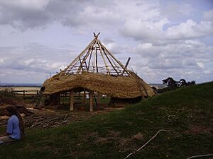 Barbury Castle - Iron Age house building
