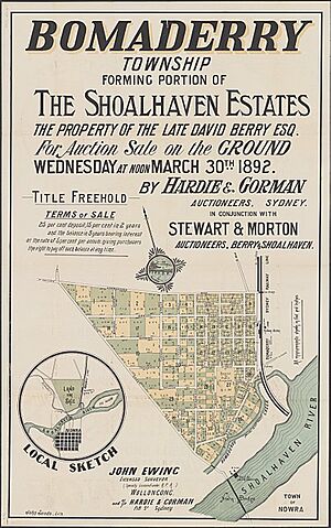 Bomaderry township opening 1892