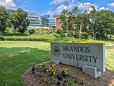 Brandeis University sign