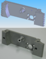 CAD model and CNC machined part