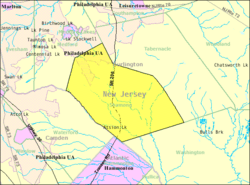 Census Bureau map of Shamong Township, New Jersey