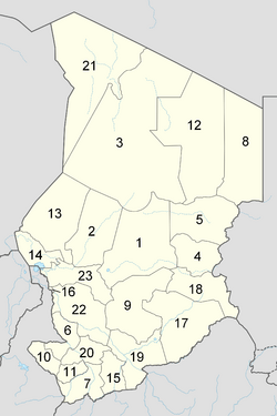 Chad adm location map after 2012