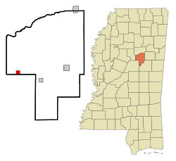 Location of French Camp, Mississippi